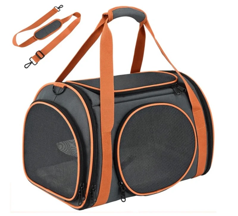 Premium Soft Sided Cozy Airline Approved Pet Carrier Fiber Material for Dog and Cat Portable Travel Bag