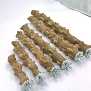 Prickly Ash Wood Parrot Stand Toy Bird Stand Perch Wood Branch Platform Paw Grinding Stick for Bird Cage Accessory