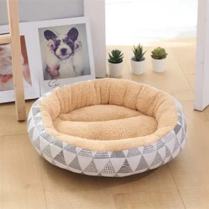 Print Waterproof Pet Bed with 100% Cotton Filling for Cats and Small Medium Dogs