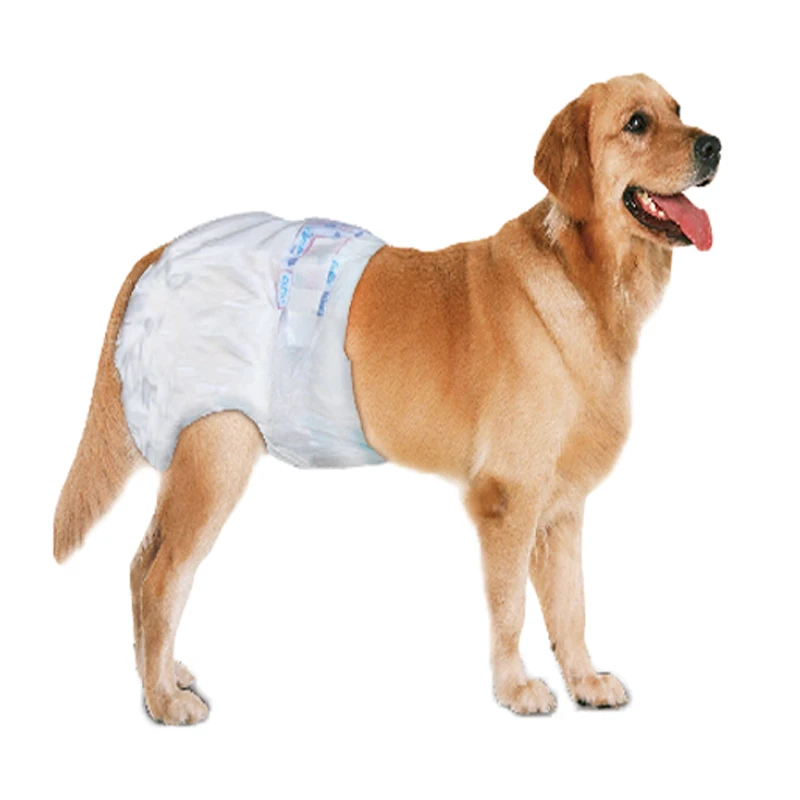 Printed Disposable Pet Diaper for Dogs with 3D Leak Prevention Soft Breathable Non Woven Fabric and High Quality SAP