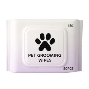 Private Label Biodegradable Pet Cleansing Shampoo Wet Wipes Fragrance Free for Dogs and Cats