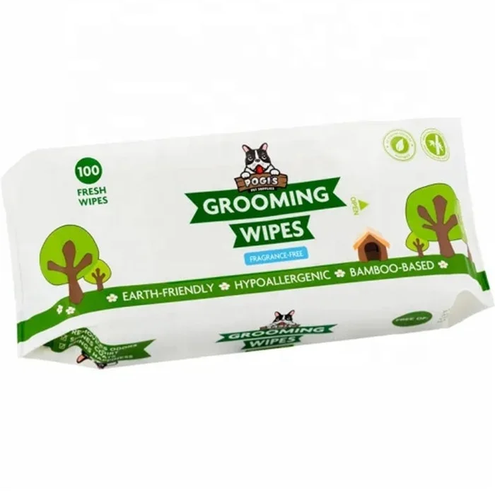 Private Label Brand Custom Factory Oem Bamboo Cleaning Wet Wipes for Pet Dog