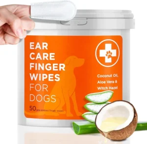 Private Label Disposable Dog Ear Cleansing Finger Wipes Pet Ear Care Finger Wipes
