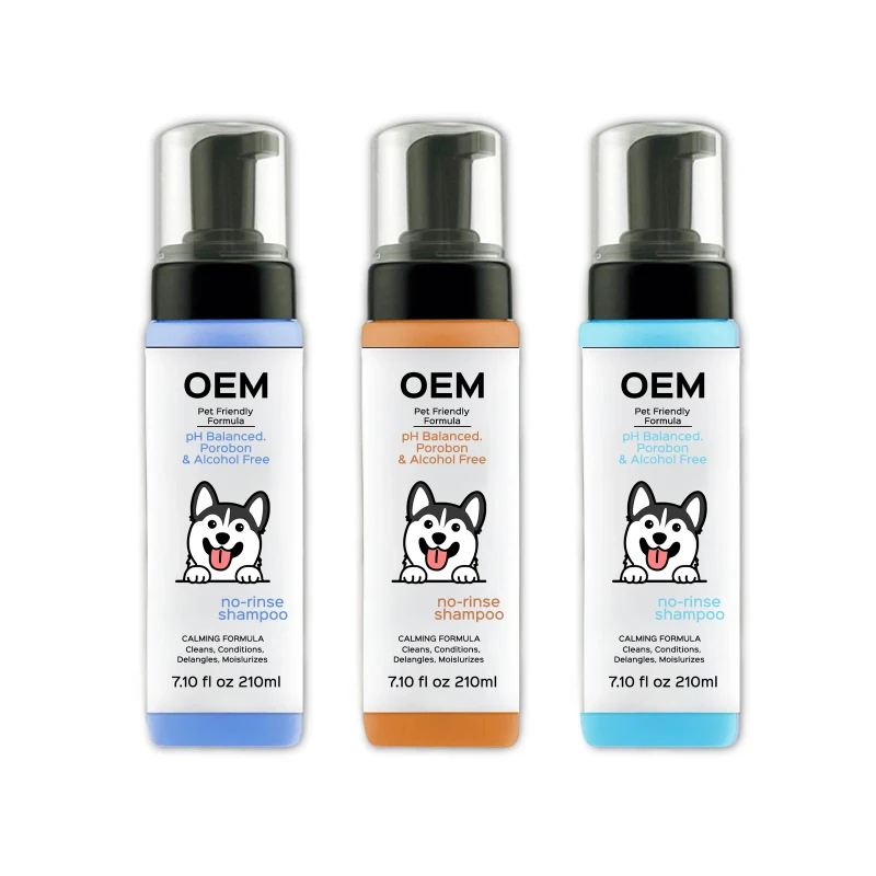 Private Label Pet Friendly Waterless No Rinse Shampoo for Animals for Pet Grooming Products Detangling Moisturizing
