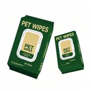 Private Label Pet Wet Wipes 100 Count Alcohol Free Hypoallergenic for Dog and Cat Deodorizing Grooming
