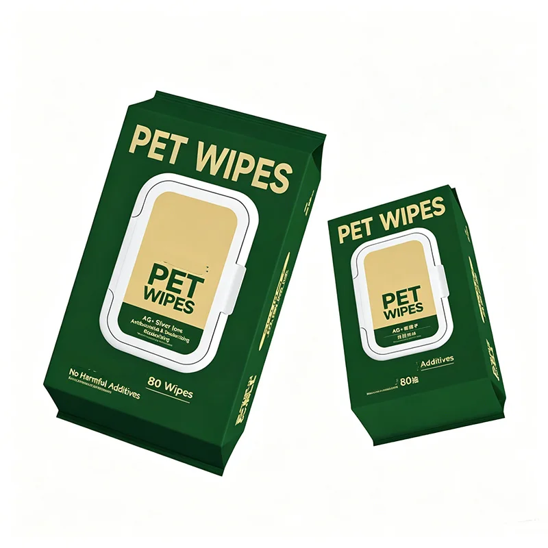 Private Label Pet Wet Wipes 100 Count Alcohol Free Hypoallergenic for Dog and Cat Deodorizing Grooming