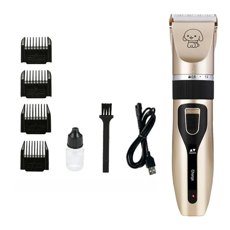 Professional Dog Hair Clipper Grooming Set Ceramic and Plastic with LED Display