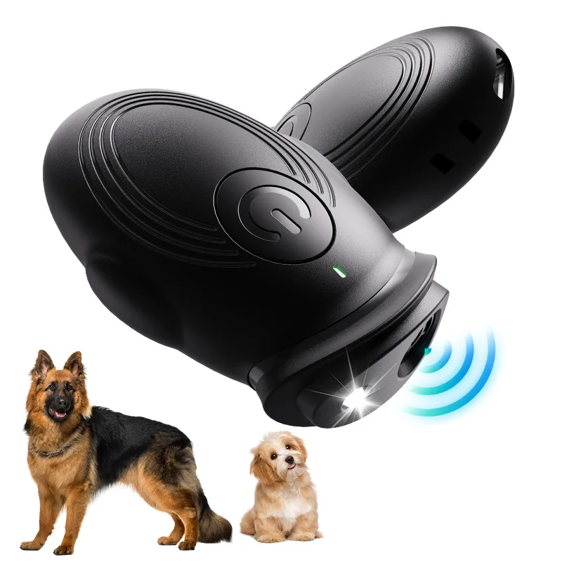 Professional Dog Repeller Device Effective Barking Control LED Ultrasonic Dog Repeller Portable Mini Dog Deterrent Device