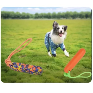 Professional Dog Trainers’ Eco-Friendly Durable EVA Material Agility Training Chew Toy with 32cm Rope Ham Bite Stick