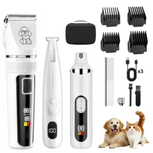 Professional Household Dog Grooming Hair Clippers Animal Paw Nail Grinder Full Kit Pet Products and Accessories