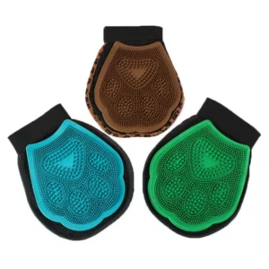 Professional Manufacturer Design High End TPR Polyester Material Comfortable Mesh Pet Grooming Brush Shower Glove for Cats Dogs