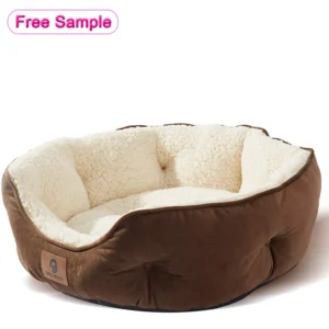 Professional Orthopedic Waterproof Pet Beds Accessories for Puppy Dogs Small Medium Large High Quality Faux Fur Winter Print