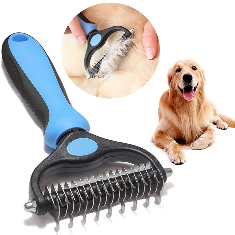Professional Pet Deshedding Brush Dog Hair Remover Pet Fur Knot Cutter Puppy Cat Comb Brushes Dogs Grooming Shedding Brush