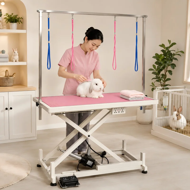 Professional Pet Grooming Table Electric Square Lift for Dogs Cats Rabbits Ferrets Home Salon Equipment