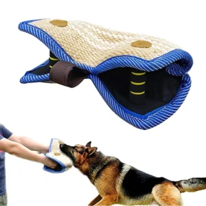 Professional Training Pillow Dog Bite Tug Durable Hemp Jute Chew Resistant Handles Agility Equipment Pet Training Supplies