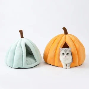 Pumpkin Cat Bed Pet Houses & Furniture Small Dog Beds Cages Warm Soft Fleece Pet Home