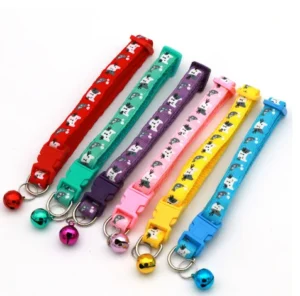 Puppy Kitten Dog Cat Collar Manufacturer Solid Cartoon Pattern Adjustable Nylon Feather Small Cats Dogs Neck Collars