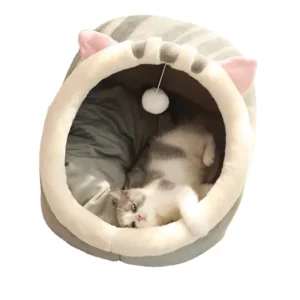 Puppy Pet Cute Warm Plush Washable House Villa Home Half Enclosed Egg shaped Furniture Casa Tent Sofa Cat Bed House