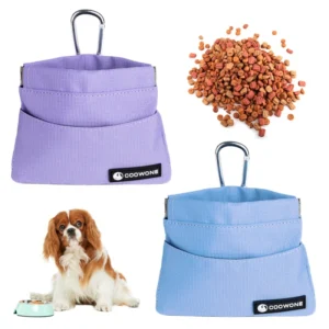 Purple Mini Hand Pouch with Built In Poop Bag Dispenser Customizable Logo Dog Treat Pouch Pet Training Supplies Accessories