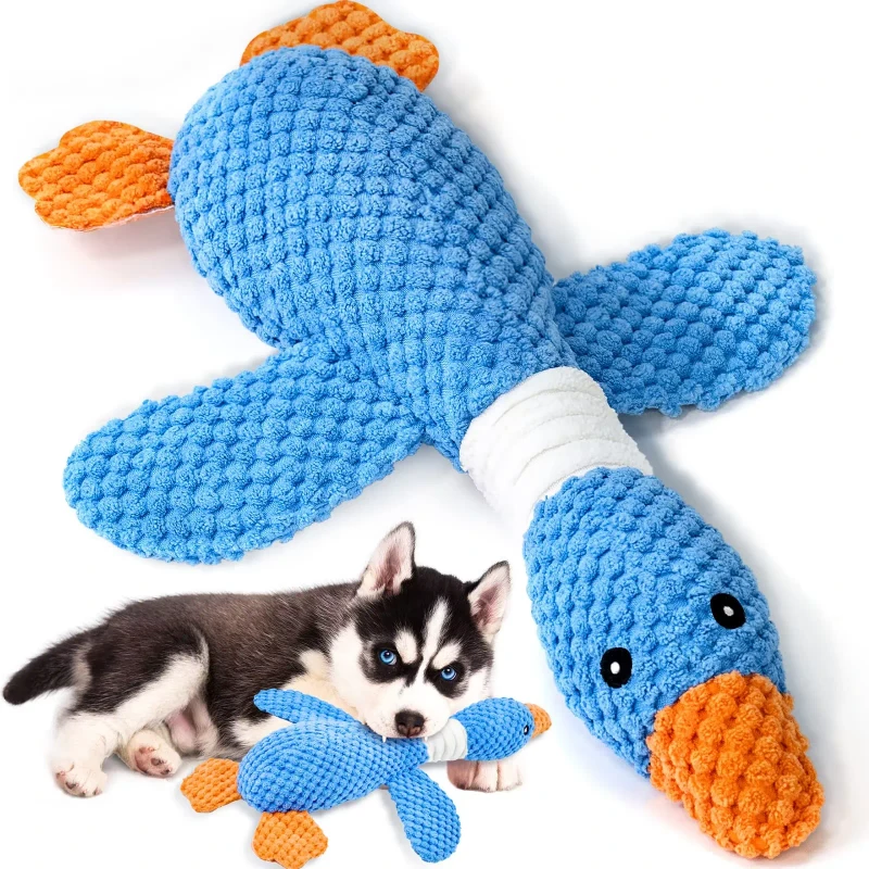 QUCHONPET New Design Factory Durable Dog Toys Fluffy Squeaky Animal Sound Plush Cute Pet Toys