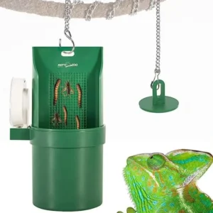 REPTIZOO OEM Plastic Eco-friendly Hanging Feeding Bowl Arboreal Reptile Insect Feeding Dish for Geckos Lizards