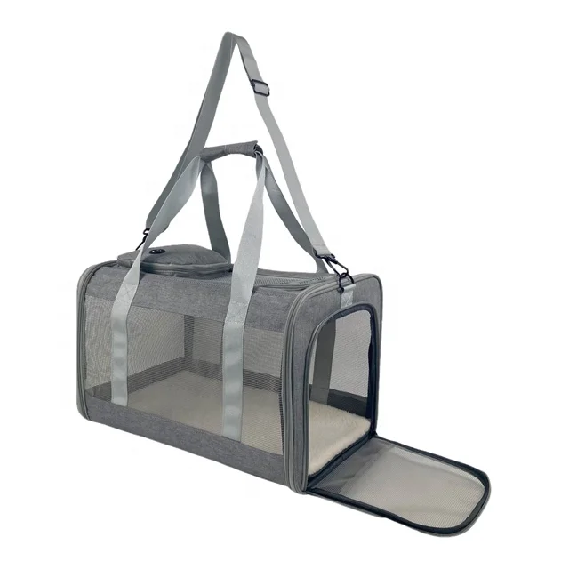 RTS Pet Carriers High Quality Durable Expandable Airline Approved Cat Bag Pet Carrier Bag for Travel