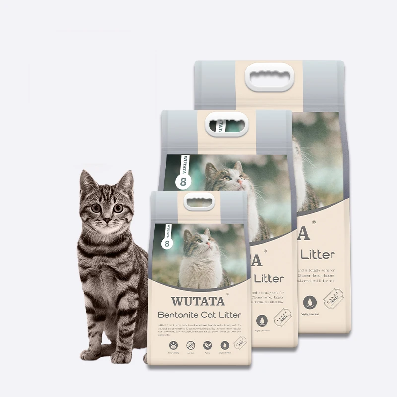 RTS Smart Bentonite Cat Litter 8kg Eco-friendly Low Dust Highly Adsorbent Safe Mineral Clumping Cat Litter for Pets