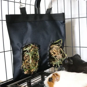 Rabbit Hay Feeder Pet Bag Carrot Hanging Small Animal Hay Feeder Bag Feeding Bowls for Grass and Food Pet Supplies