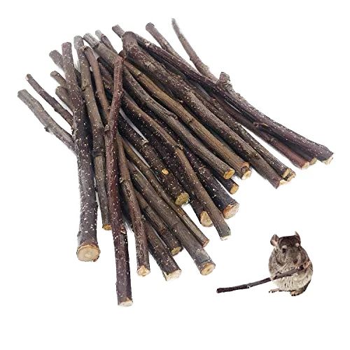 Rabbit Nibble Dried Apple Branch for Hamster Molar Stick Pet Toys