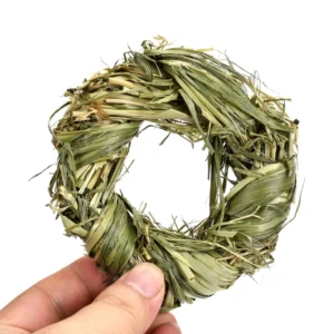 Rabbit Toy Straw Ball Hay Ball for Chewing Timothy Hay Dental Treats Small Animals Pet Supplies
