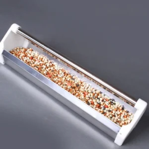 Racing Homing Pigeon Supplies Long Type Stainless Steel Trough Automatic Sturdy Durable Bird Food Feeder