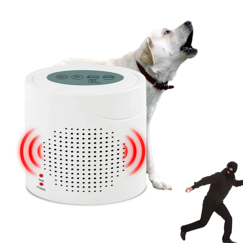 Radar Sensor Remote Control Wireless Barking Dog Alarm Entrance Doorbell and Emergency Alarm