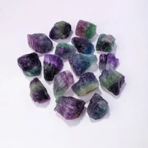 Rainbow Fluorite Natural Raw Stone Crystal Rough Stone for Garden Fish Tank Decorative Stone