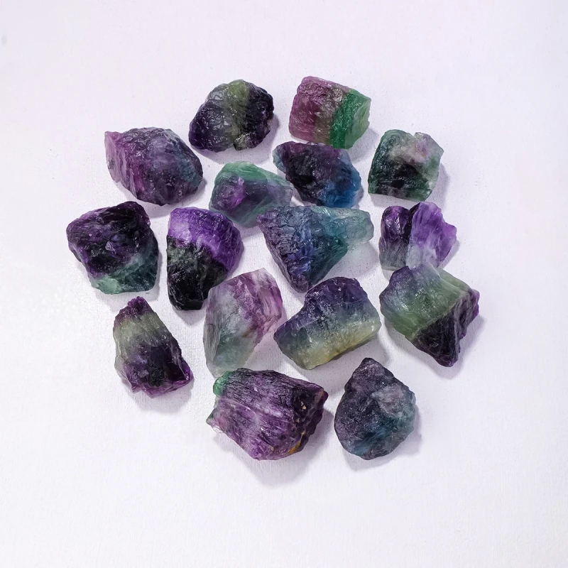 Rainbow Fluorite Natural Raw Stone Crystal Rough Stone for Garden Fish Tank Decorative Stone