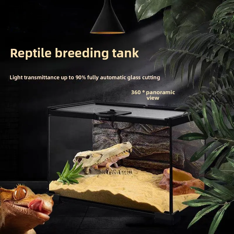 Rainforest Terrarium Reptile Breeding Box for Lizards Horned Frogs Spiders and Geckos Climbing Box Rectangle Shape Ecological Tank