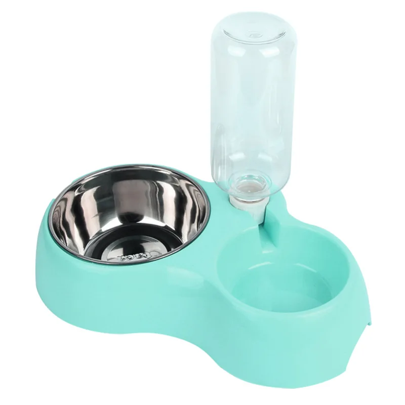Ready to Ship Customizable Double Stainless Steel Pet Bowl in Stock Eco Friendly Dog Cat Food Water Dispenser