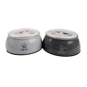 Ready to Ship Plastic Printing logo Pet Bowls Feeders in Stock Sublimation Dog Food Bowl Luxury