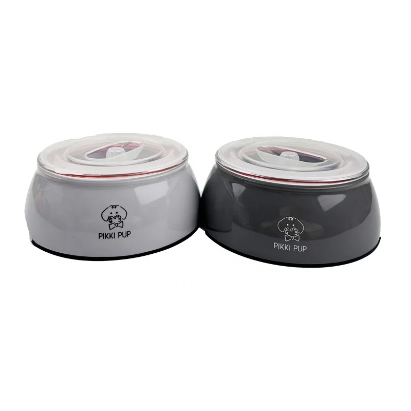 Ready to Ship Plastic Printing logo Pet Bowls Feeders in Stock Sublimation Dog Food Bowl Luxury