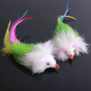 Real Rabbit Fur Mouse Cat Toy Pet Squeak Dog Products Mice Feather Pet Chew Toys