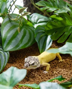 Realistic Plastic Reptile Plants for Pet Product Decoration Amphibian Supplies