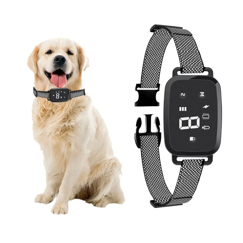 Rechargeable Adjustable Dog Training Collar Waterproof Anti Bark Control Custom Colors Featuring Shock Vibration Modes