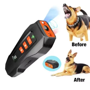 Rechargeable Anti Bark Device for Dog Ultrasonic+Laser Dog Repeller+LED Flash Anti Bark Dog Deterrent Training Smart Control OEM