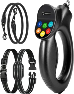 Rechargeable Beeper Vibration Static Shock Dog Training Collar Plastic Material Waterproof Eco friendly >20 Hours Bark Control