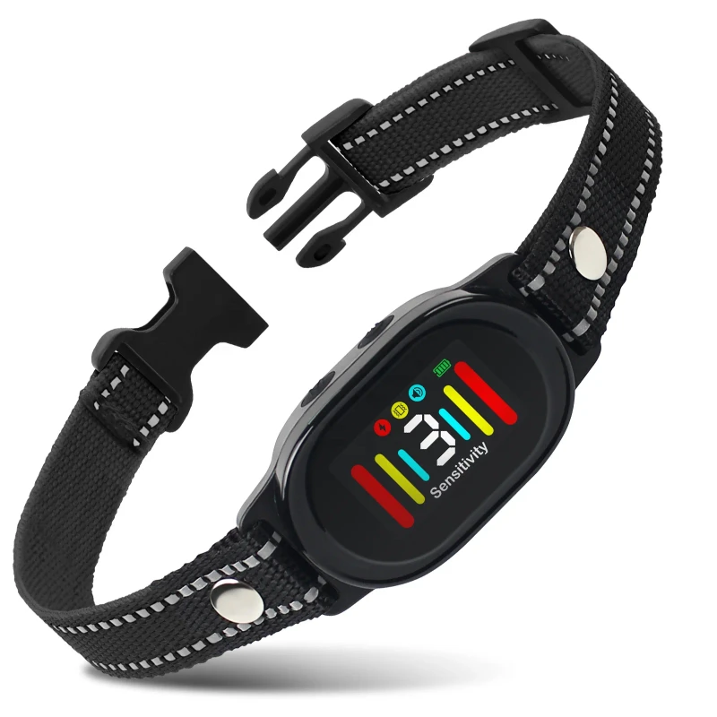 Rechargeable Color Screen No Shock Anti Barking Training Smart Bark Collar Dog Bark Collar