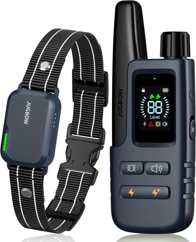 Rechargeable Dog Bark Control Collar with No Shock Beep & Vibration Training Features Includes Remote Control