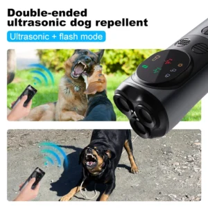 Rechargeable Dog Bark Deterrent Devices 50 Feet Range Ultrasonic Dog Repeller Training Tool Anti Bark Device for Dogs