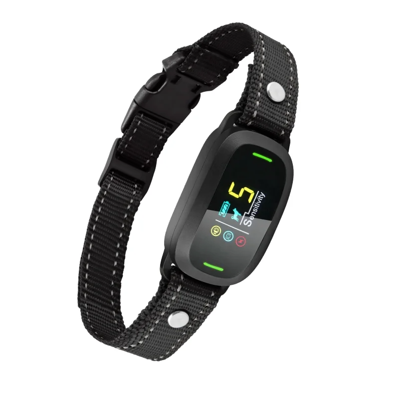 Rechargeable Dog Collar Smart LCD Display 3 Modes Electric Shock Bark Stopper Anti-Bark Control for Pets