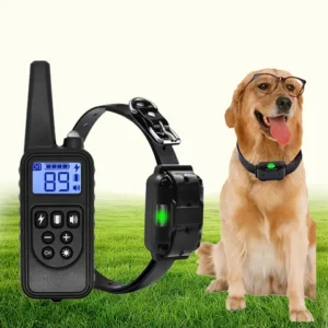 Rechargeable Dog Training Collar Features Static Shock Vibration and Tone Beep Correction for All Breed Sizes