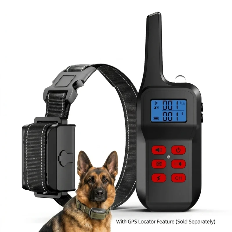 Rechargeable Dog Training Collar with Remote Control and Bark Suppression Waterproof Battery Model 343