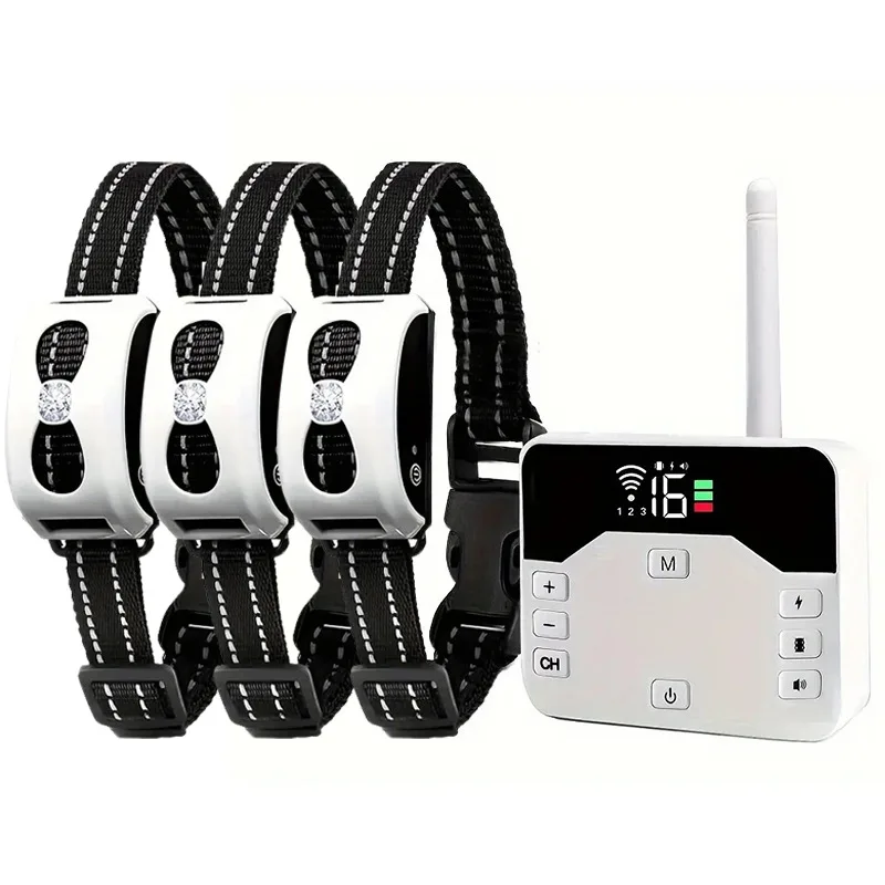 Rechargeable Electric Vibration Ultrasonic Anti Bark Training Collar with APP Control Intelligent 2 in 1 Automatic Dog Training